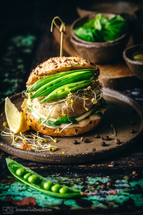 Burger stylizacja jedzenia